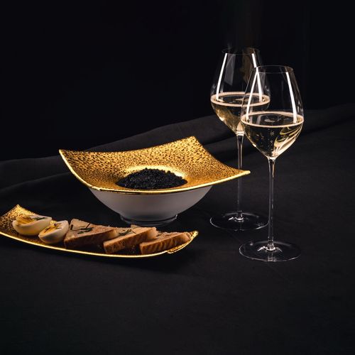 GOLD RUSH gold caviar set