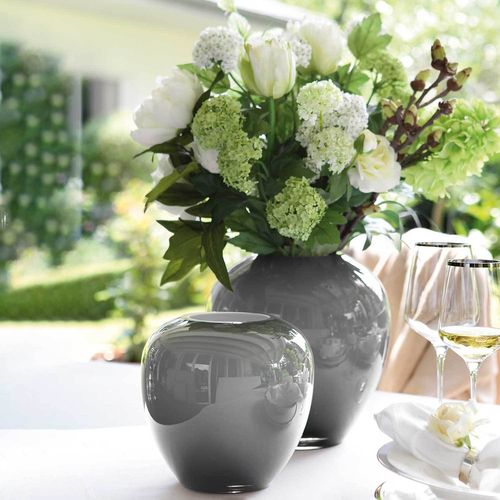 LOSONE glass vase gray/opal (2 pieces | 1 piece)