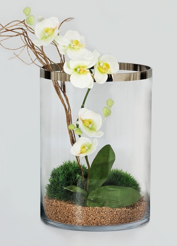 MOLLY Windlicht Vase mit Platin