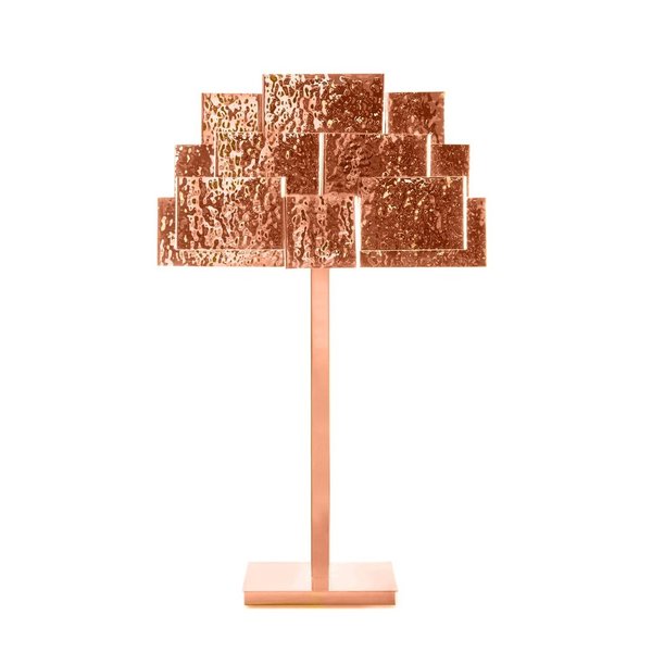 INSPIRING TREES table lamp copper hammered