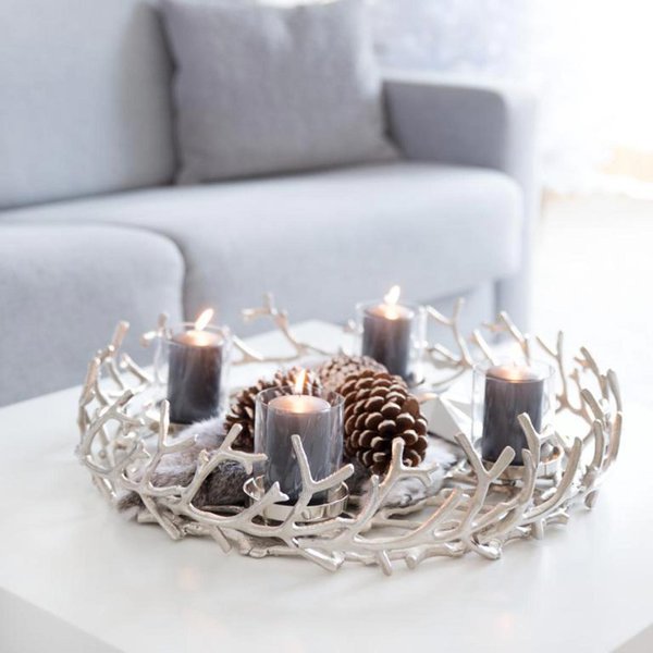 PORUS candlestick wreath D 58 cm