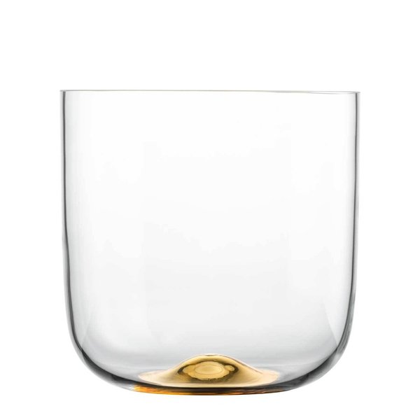 DOT crystal glass vase with real gold H 18 cm