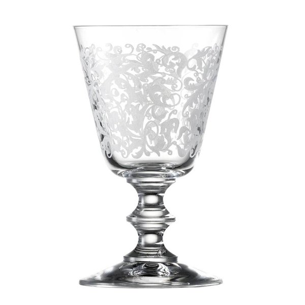 VINCENNES white wine glass with engraving (6 pieces)