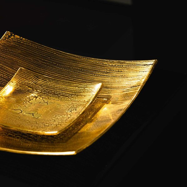 GOLDLEAF gold Schale eckig 15,5, x 15,5 cm